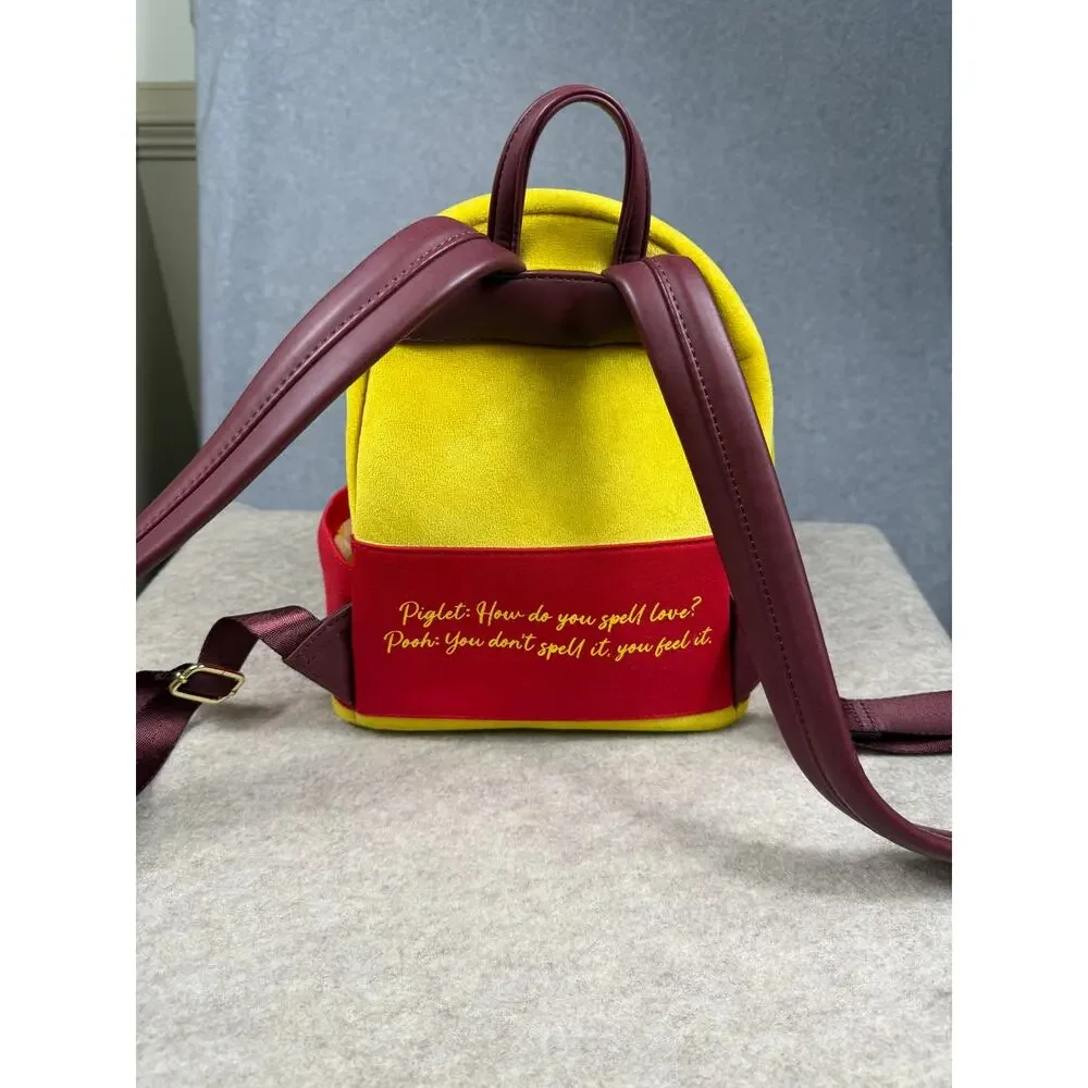 Loungefly Disney Winnie the Pooh Floral Crown Flocked Mini Backpack